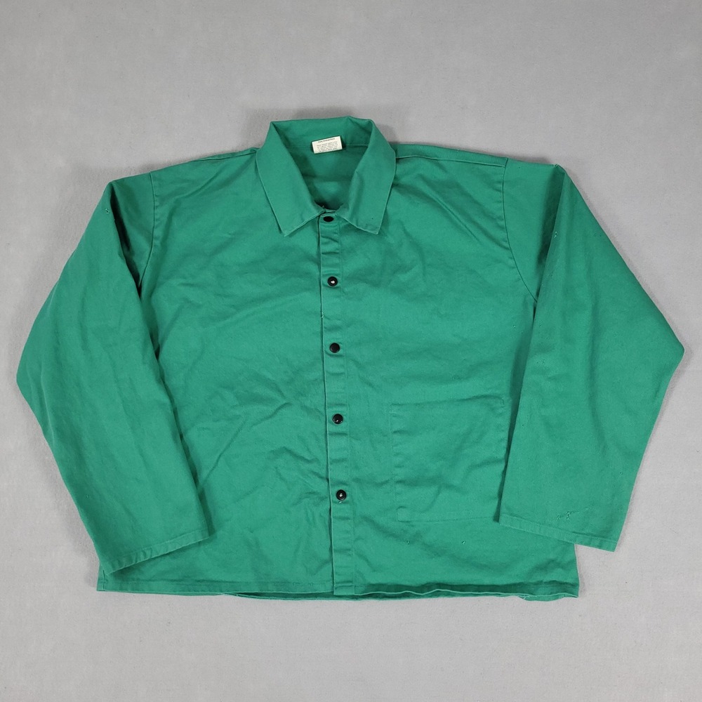 FR Basics Work Shirt Mens 2XL Green Flame Resistant Cotton Revco Industries